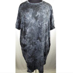 City Chic Women's Black Tie Dye Dress, Pockets, Plus Size 24